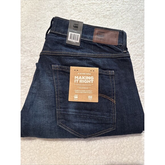 G-STAR RAW Womens W28 L34 Kate Boyfrd Jeans NWT Tapered Cropped CUFF Button-fly - Picture 11 of 11
